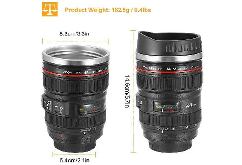 Camera Lens Shape Coffee Mug Camera Cup Stainless Steel Camera Travel Mug